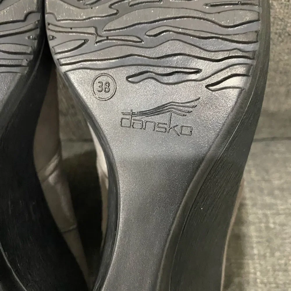 Dansko Romy Gray Ankle Wedge Boots Women Size Eu 38